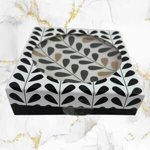 Macy's NIB Designer Set 4 Ceramic Dessert Plates 6" Embellished w/ 14k Gold